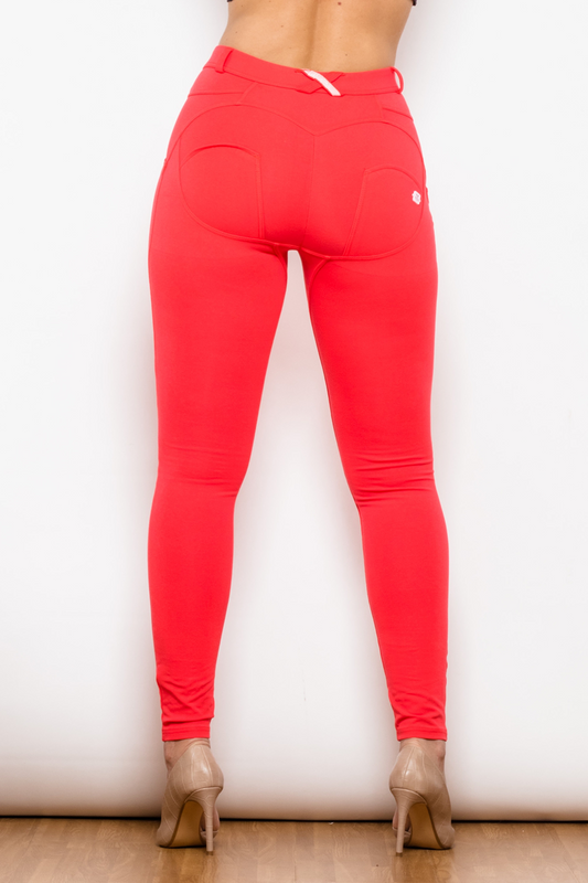 Melody Red Leggings | Premium Designer Wear