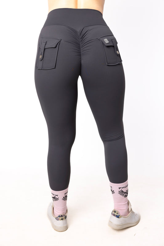 Phoenix Arise Charcoal High Waist Leggings | Premium Active Design Wear