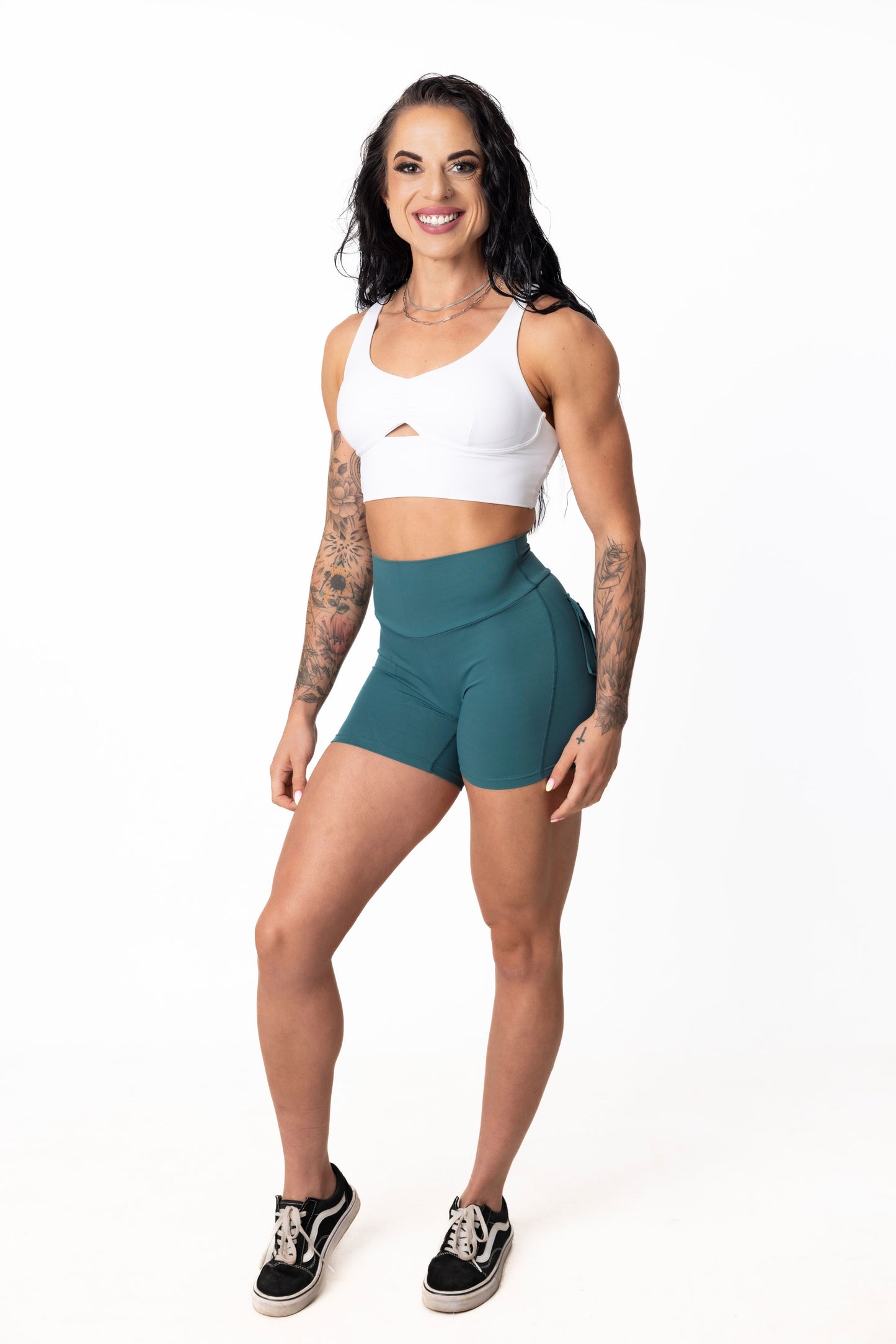 Phoenix Arise Tranquility Cargo Scrunch Pocket Shorts