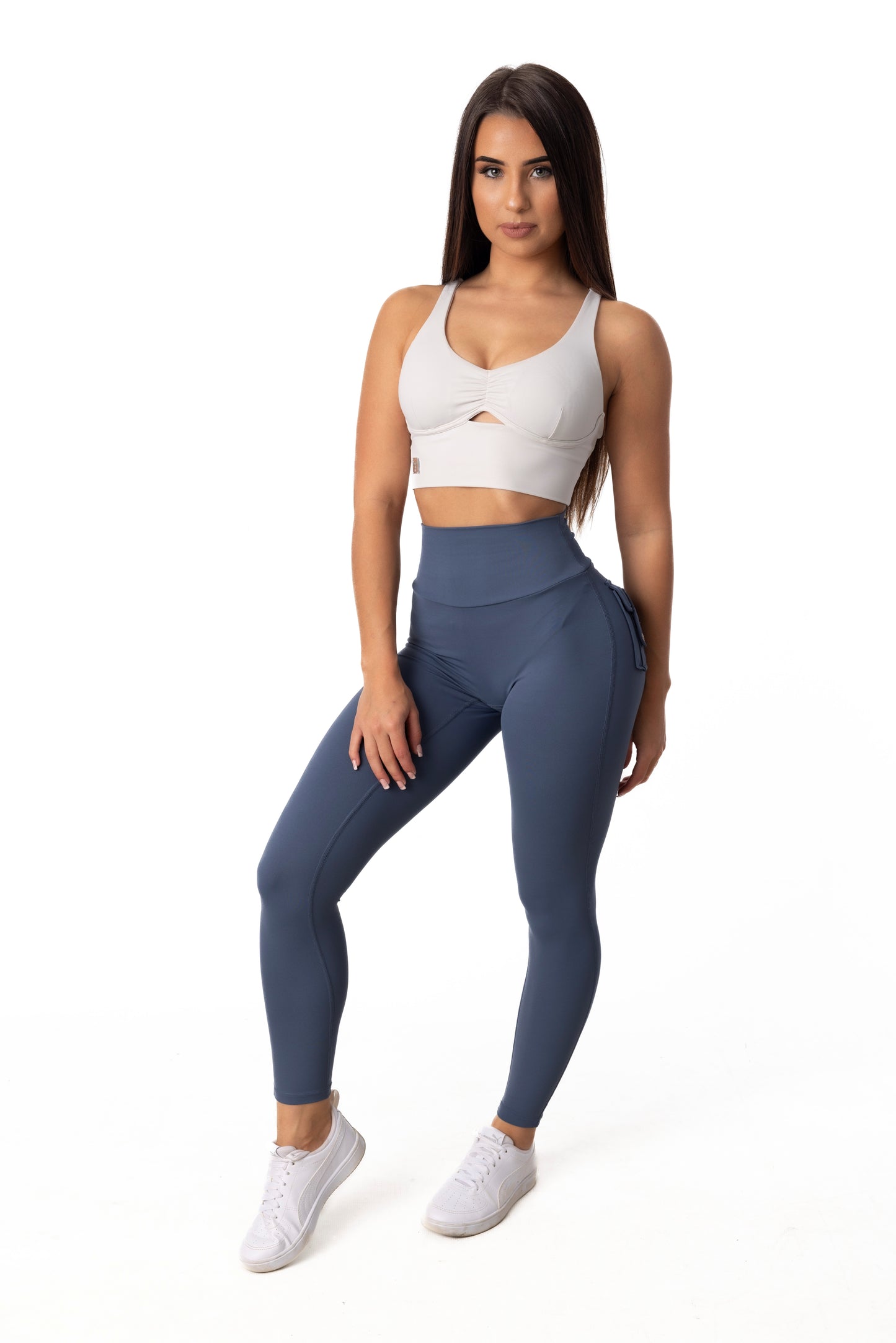 Phoenix Arise Powder Blue High Waist Leggings | Premium Active Design Wear