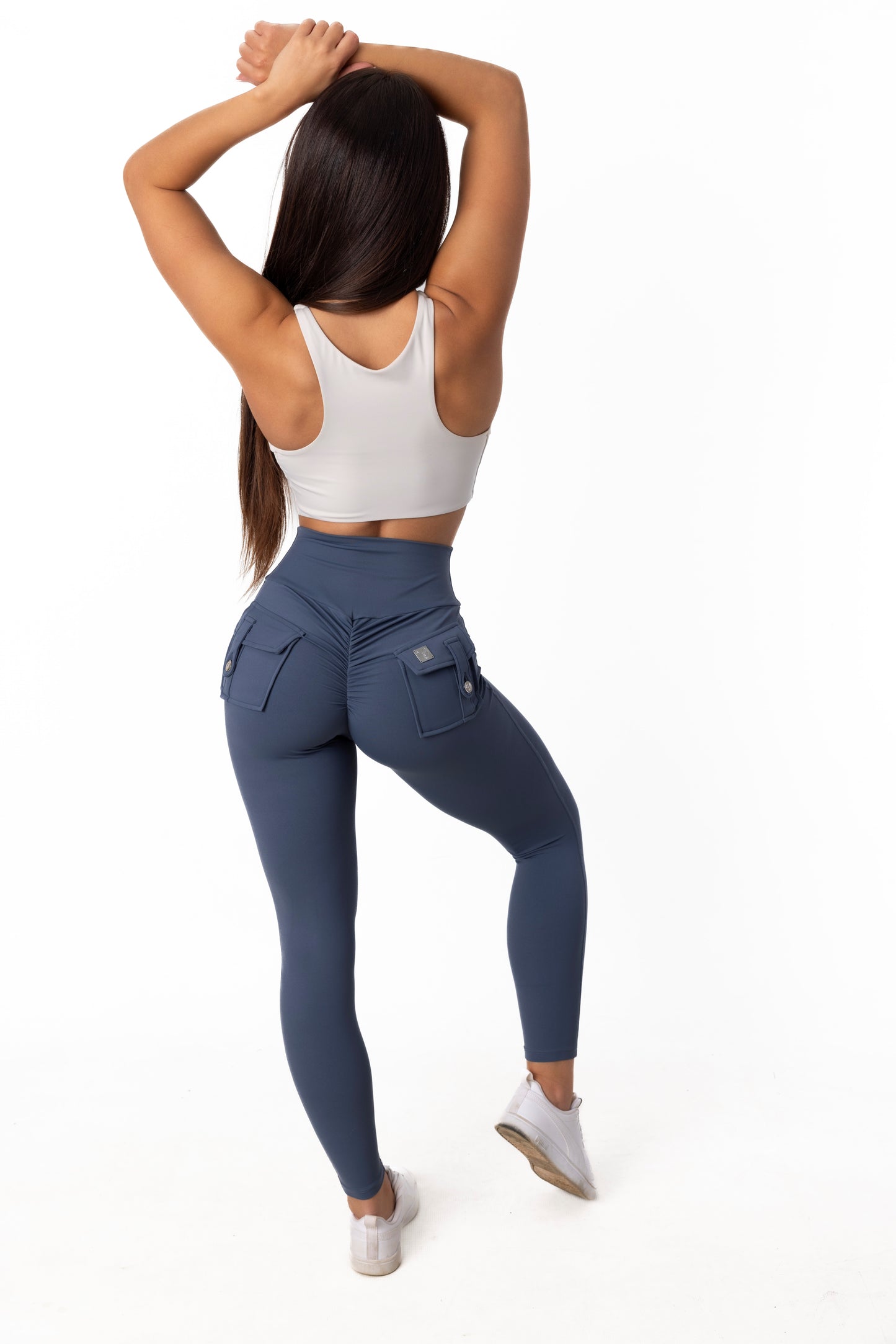 Phoenix Arise Powder Blue High Waist Leggings | Premium Active Design Wear