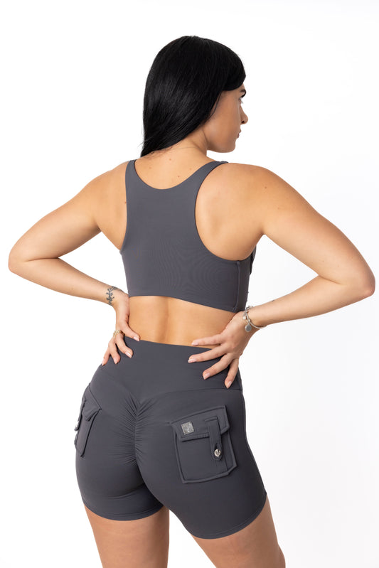 Phoenix Arise Charcoal Top | Premium Active Design Wear