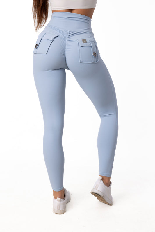 Phoenix Arise Sky Blue High Waist Leggings | Premium Active Design Wear