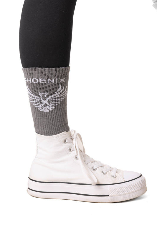 Phoenix Gray Crew Socks