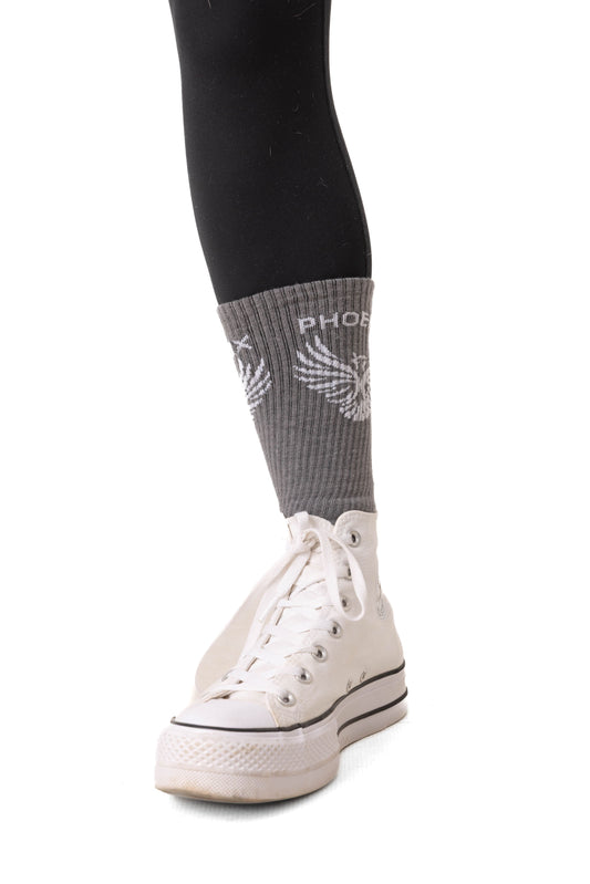 Phoenix Gray Crew Socks