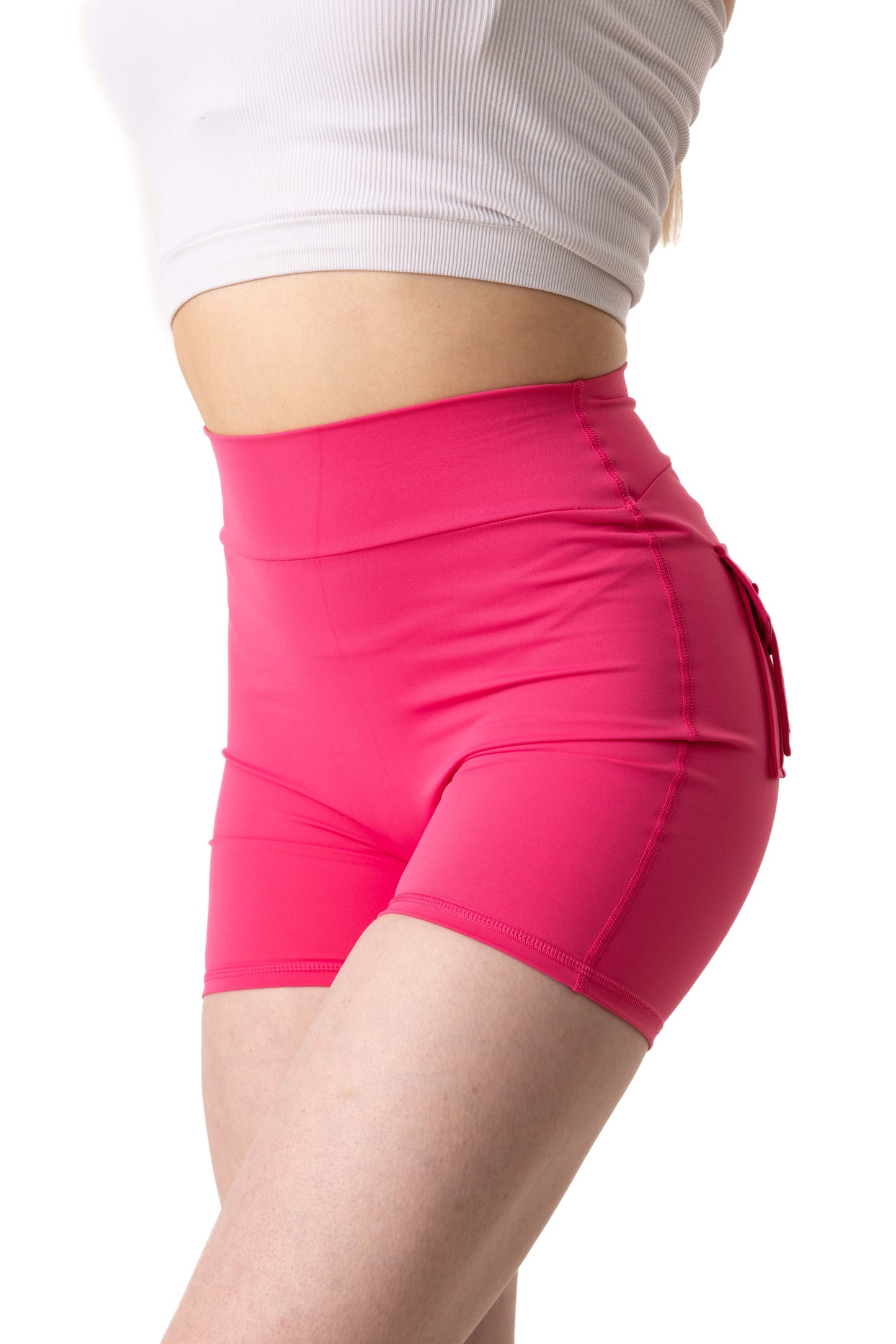 Phoenix Arise Azalea Pink Cargo Scrunch Pocket Shorts