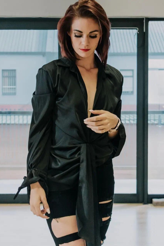 Boujee Couture Black Allure Tops | Premium Designer Wear