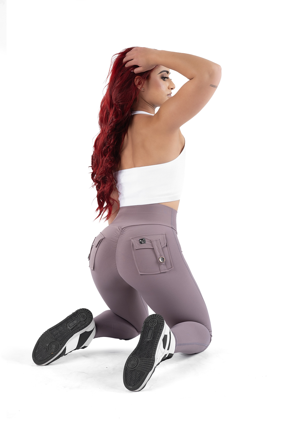 Phoenix Arise Royalty High Waist Cargo Scrunch Pocket Leggings