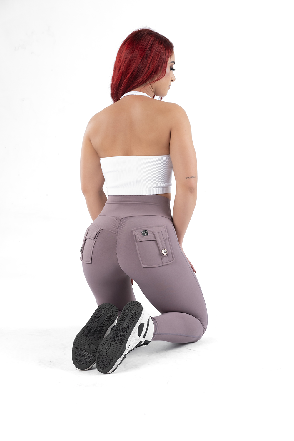 Phoenix Arise Royalty High Waist Cargo Scrunch Pocket Leggings