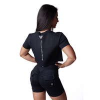 Phoenix Crowned Black Crop Top
