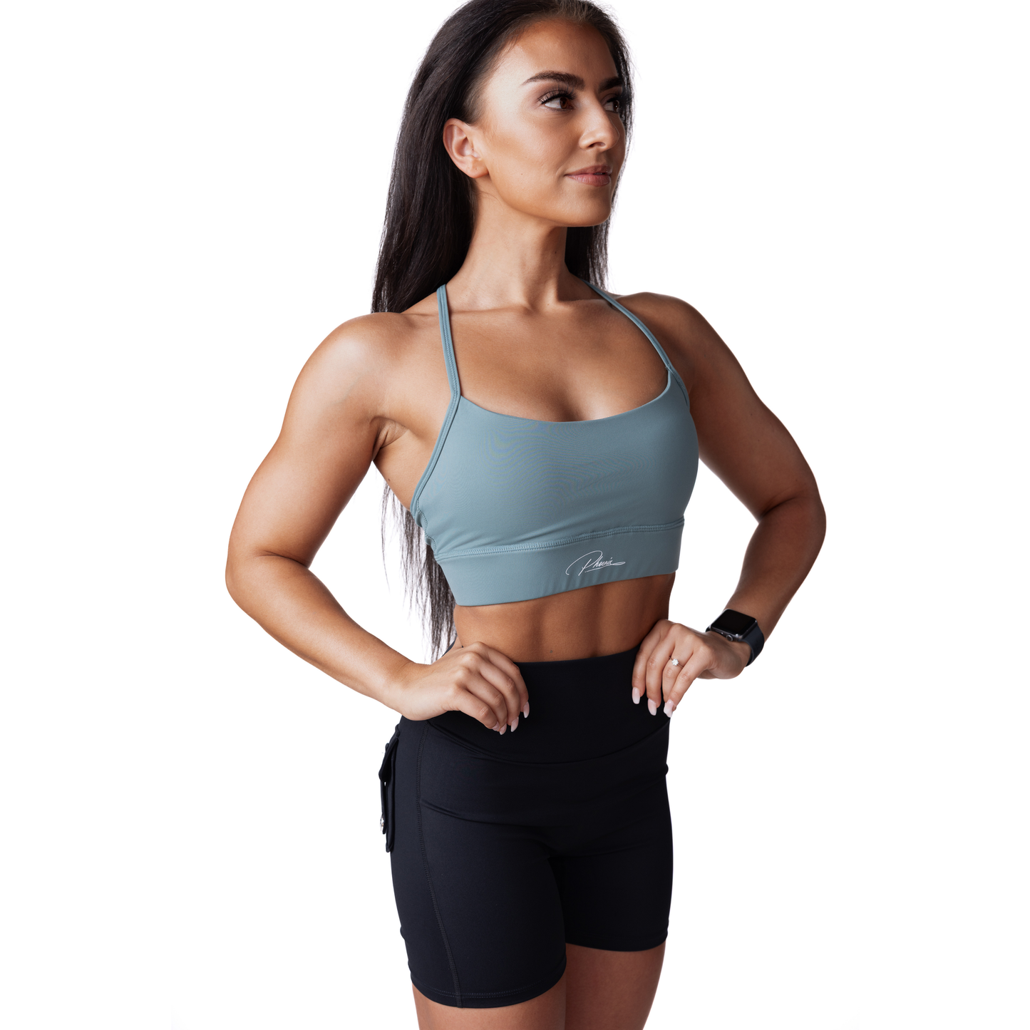 Phoenix Soar Moss Grey Sports Bra