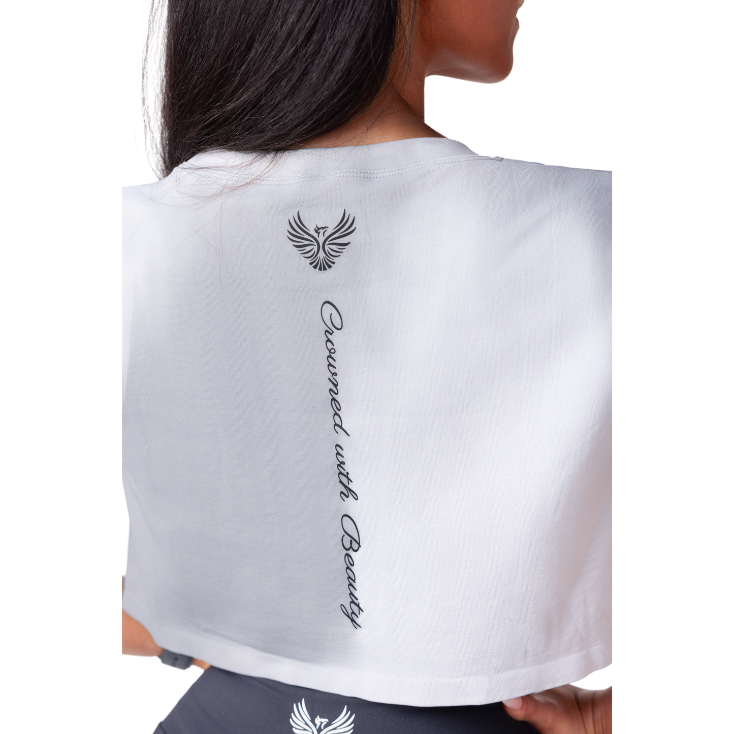 Phoenix Crowned Grey Crop Top