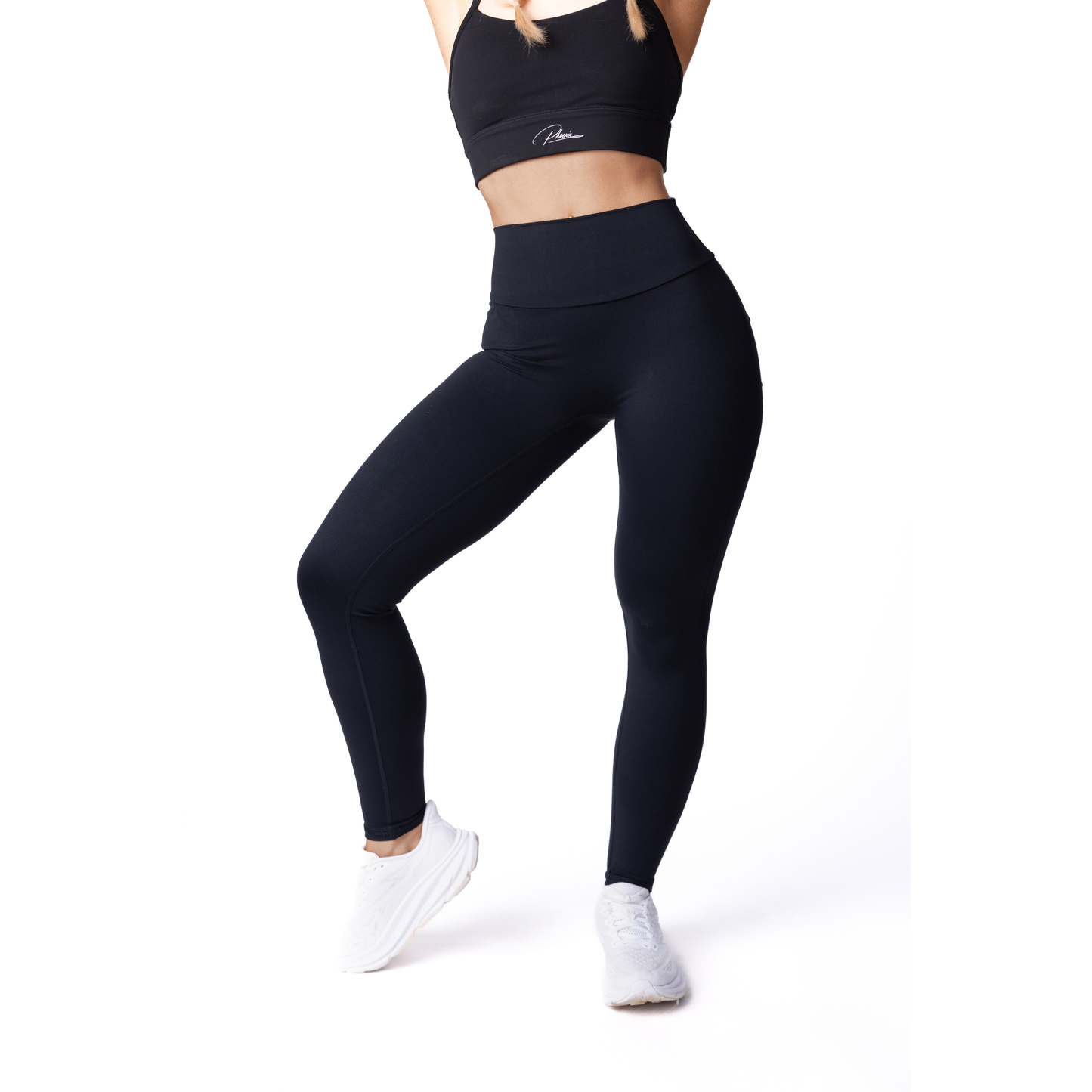 Phoenix Arise Black High Waist Cargo Scrunch Pocket Leggings