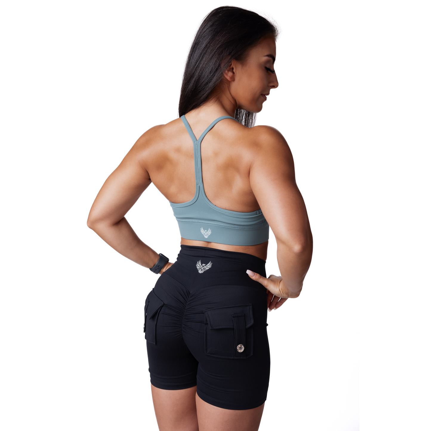 Phoenix Soar Moss Grey Sports Bra