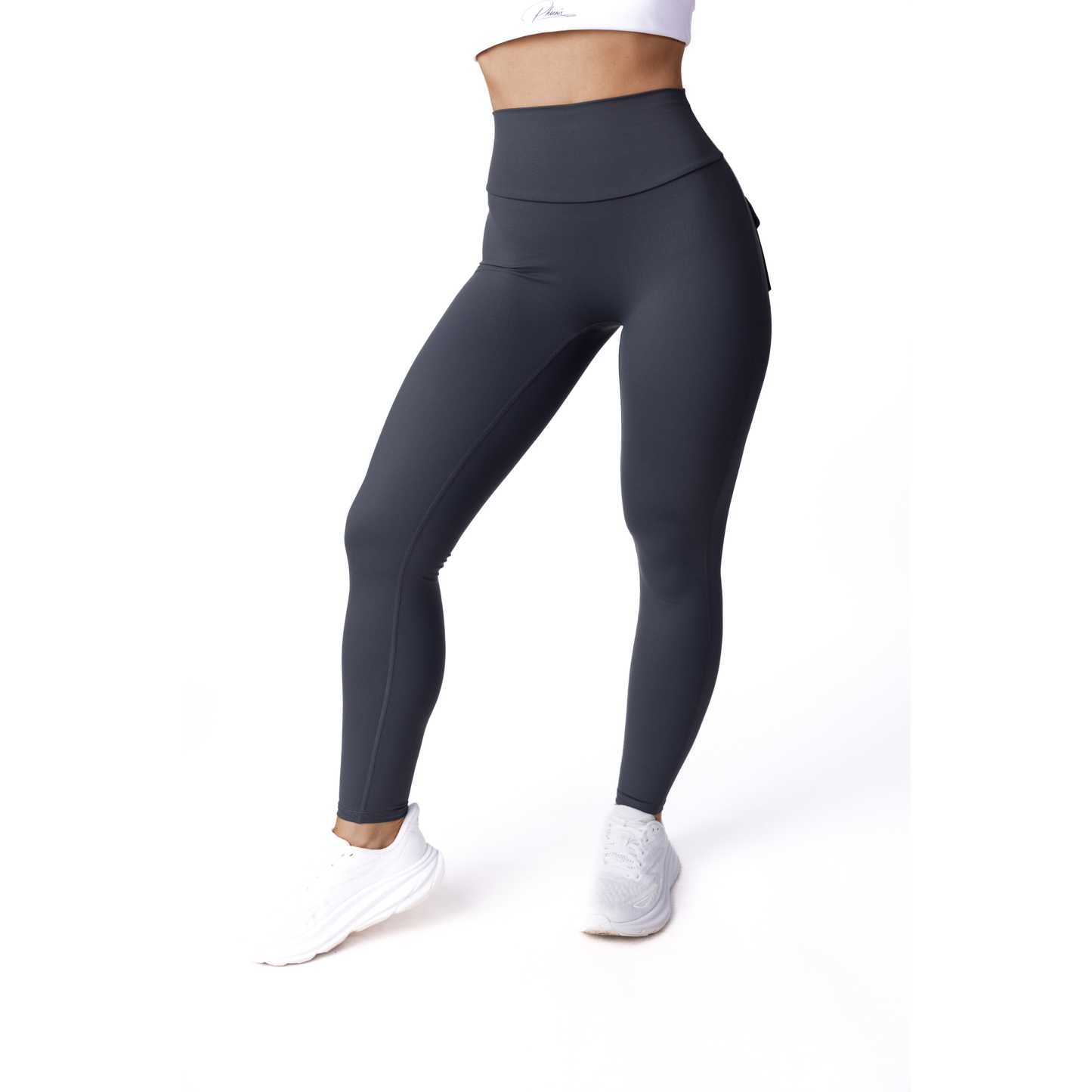 Phoenix Arise Charcoal High Waist Cargo Scrunch Pocket Leggings