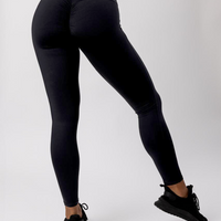 Risen Black High Waist Scrunch Leggings