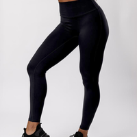 Risen Black High Waist Scrunch Leggings
