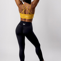 Risen Black High Waist Scrunch Leggings