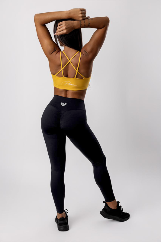 Risen Black High Waist Scrunch Leggings