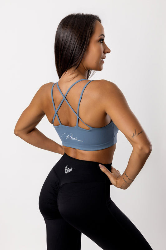 Revive Steel Blue Sports Bra