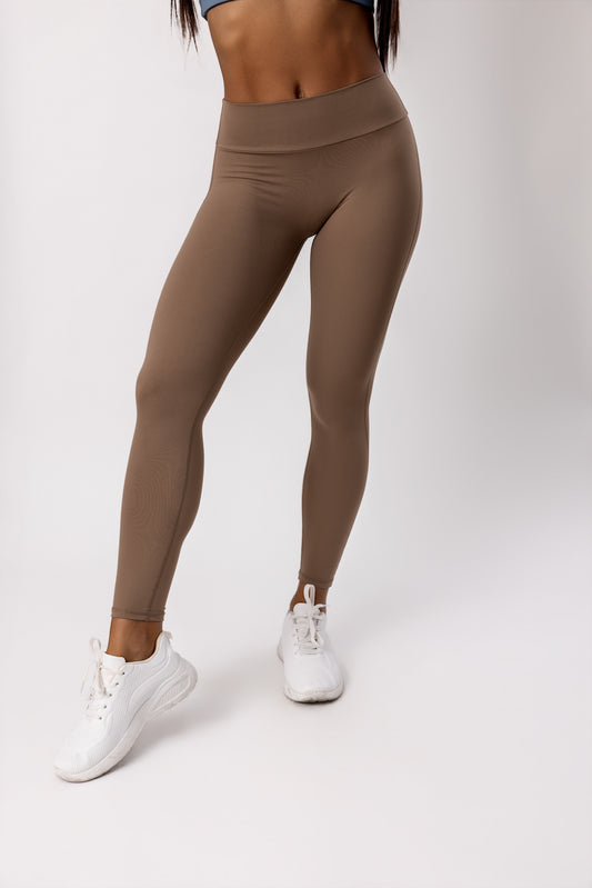Phoenix Arise Café Latte Mid Waist Cargo Scrunch Pocket Leggings