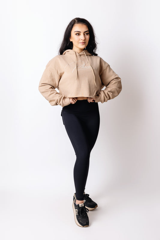 Ascend Champagne Crop Hoodie