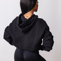 Ascend Black Crop Hoodie