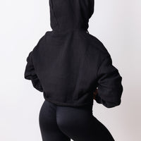 Ascend Black Crop Hoodie