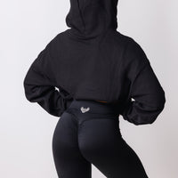 Ascend Black Crop Hoodie