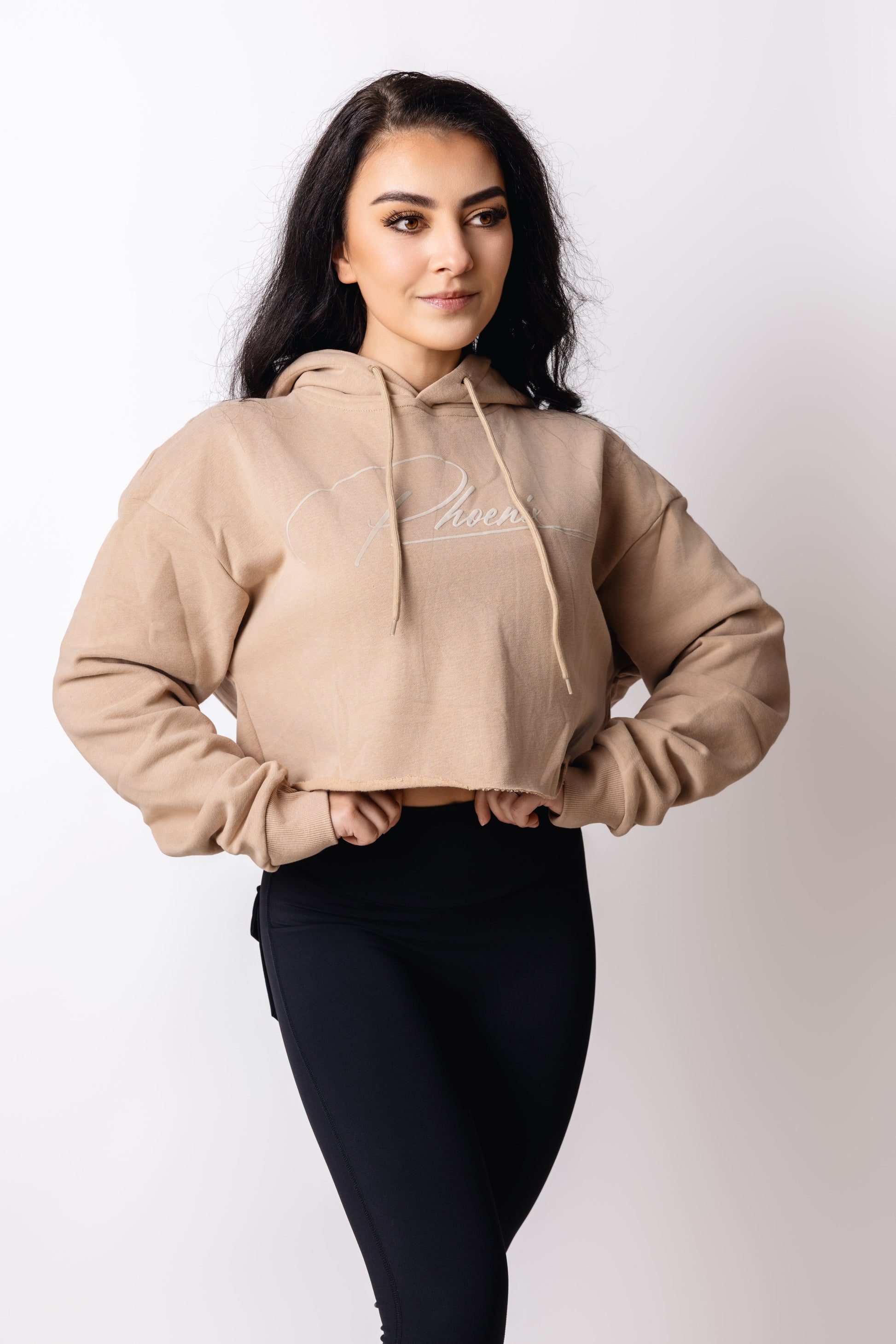 Ascend Champagne Crop Hoodie