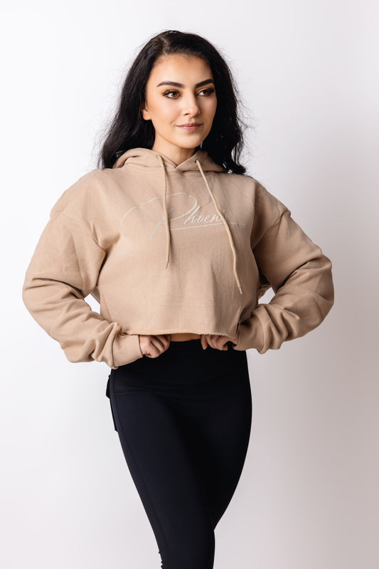 Ascend Champagne Crop Hoodie