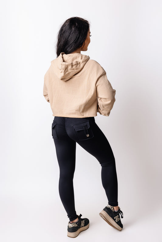 Ascend Champagne Crop Hoodie