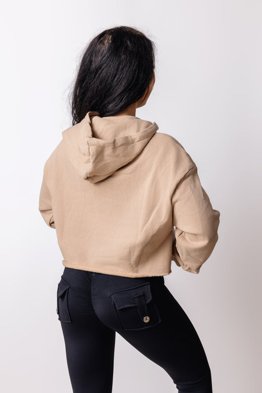 Ascend Champagne Crop Hoodie