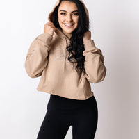 Ascend Champagne Crop Hoodie