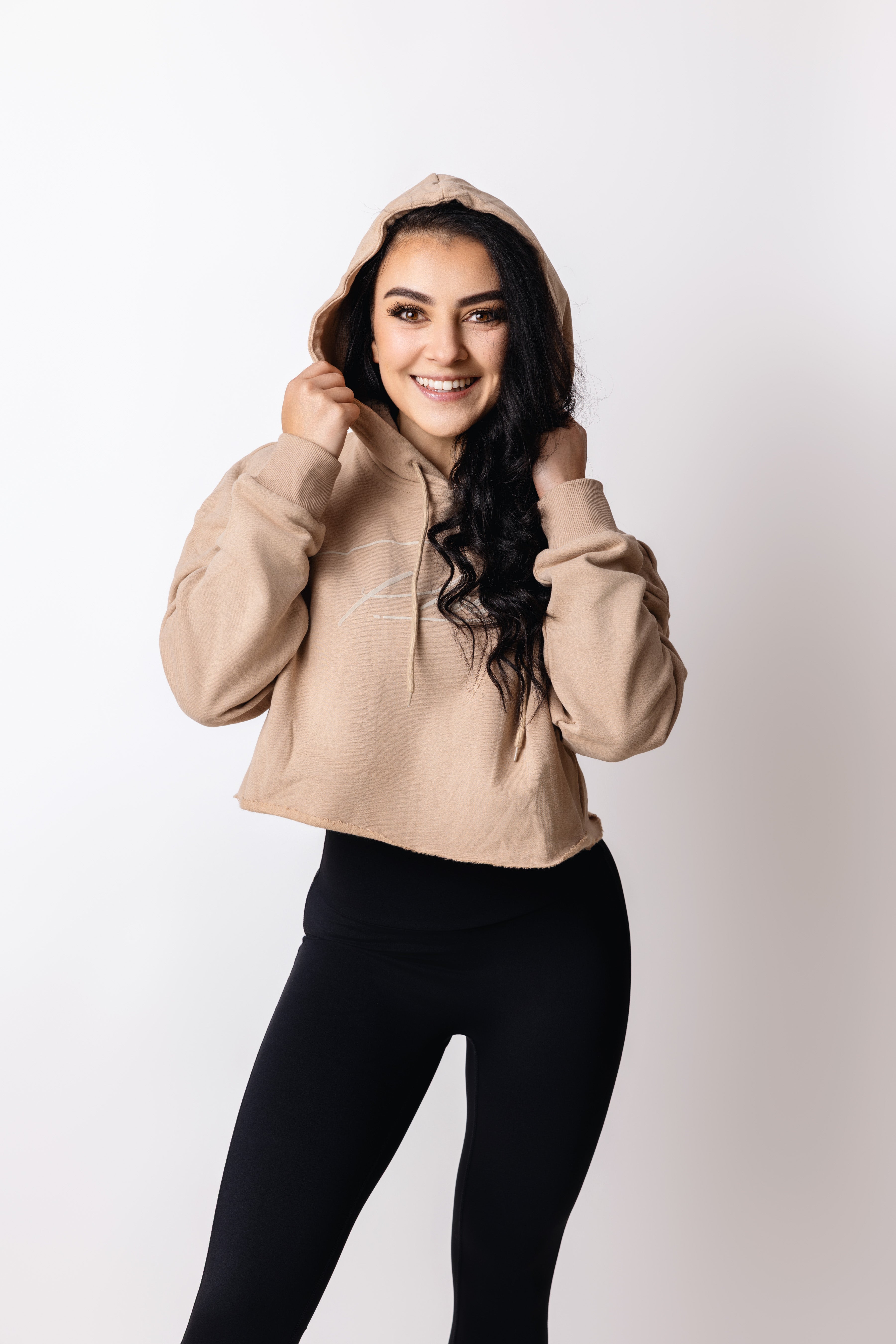 Ascend Champagne Crop Hoodie