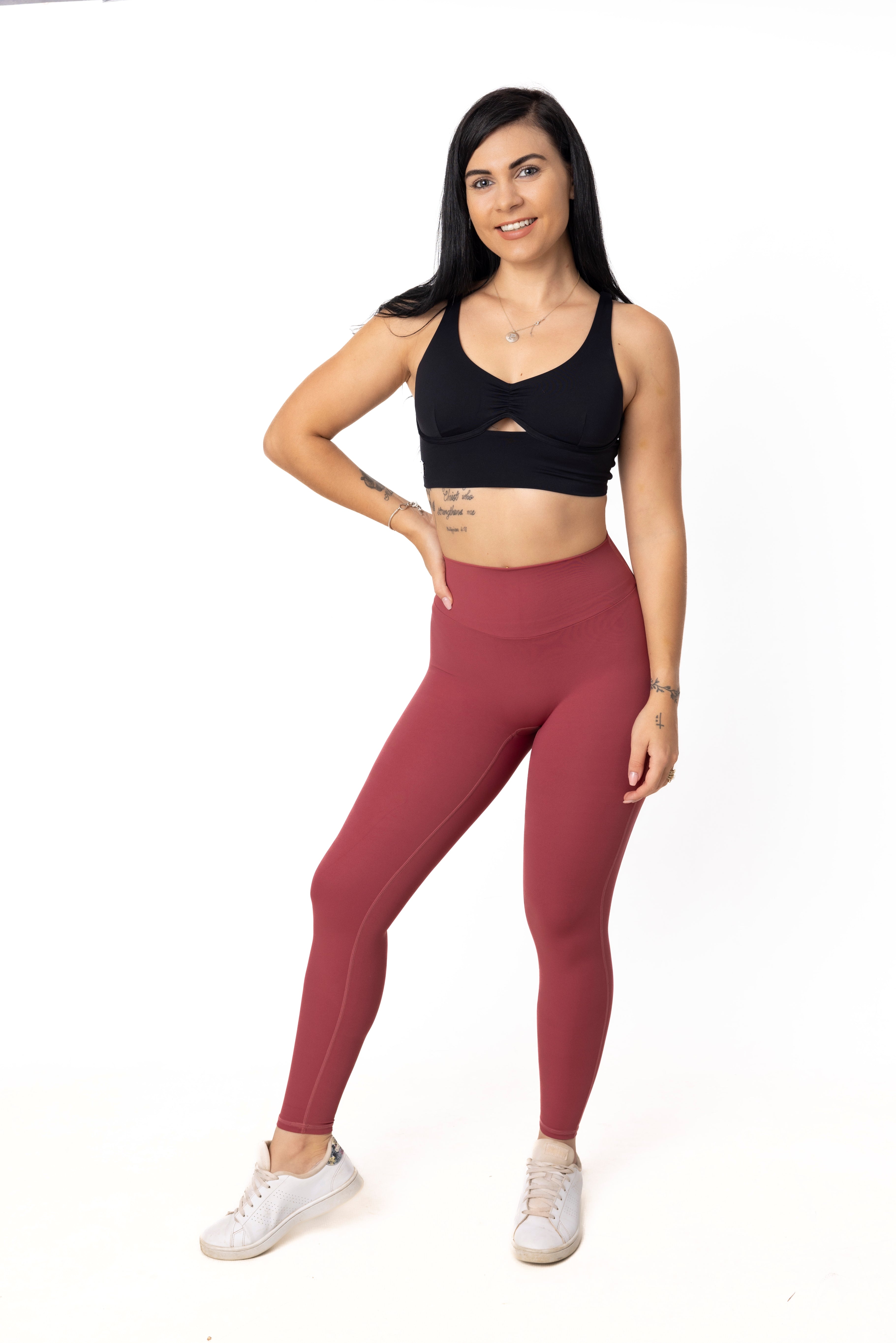 Phoenix Arise Orchid Red High Waist Cargo Scrunch Pocket Leggings