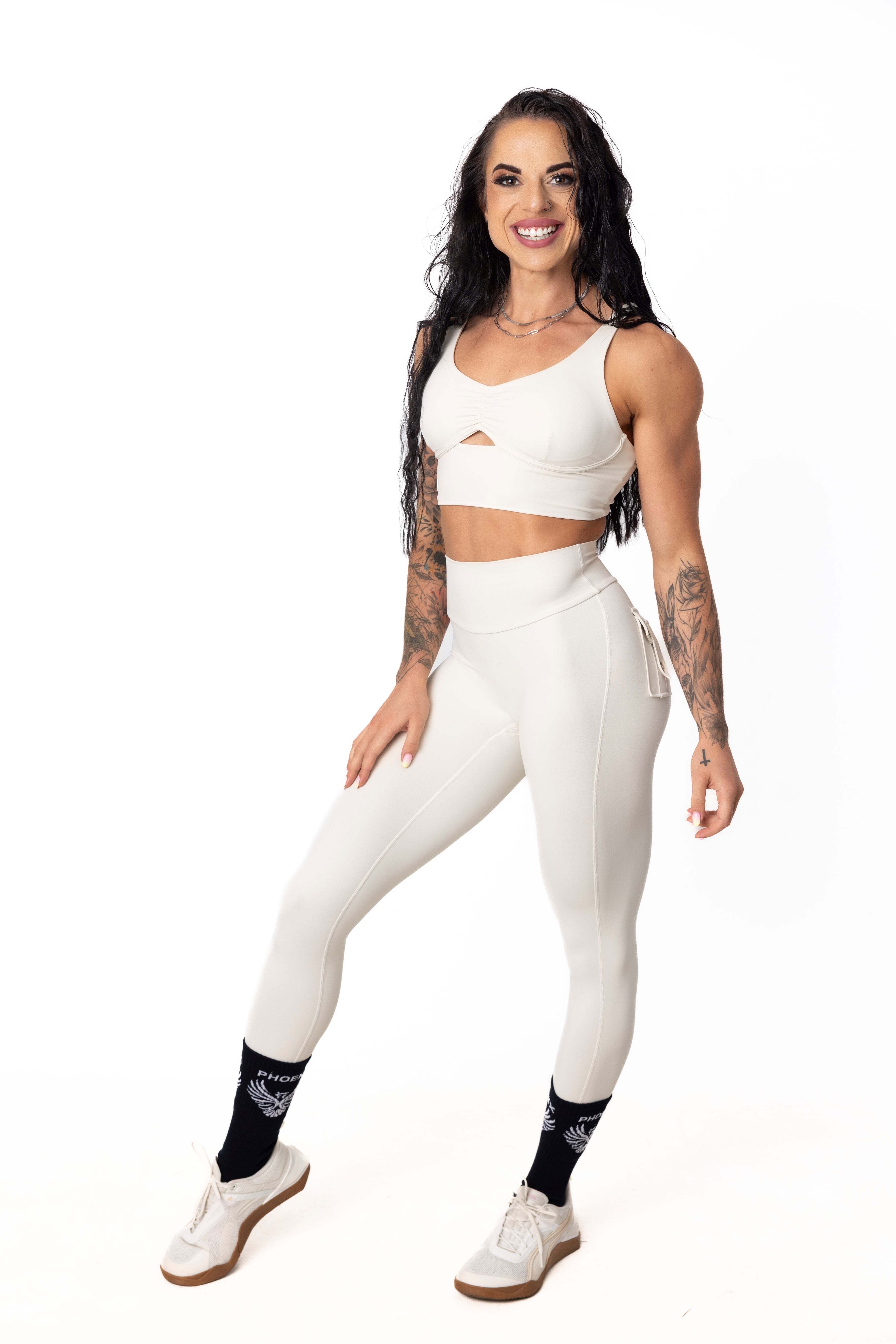 Phoenix Arise Pure  High Waist Cargo Scrunch Pocket Leggings