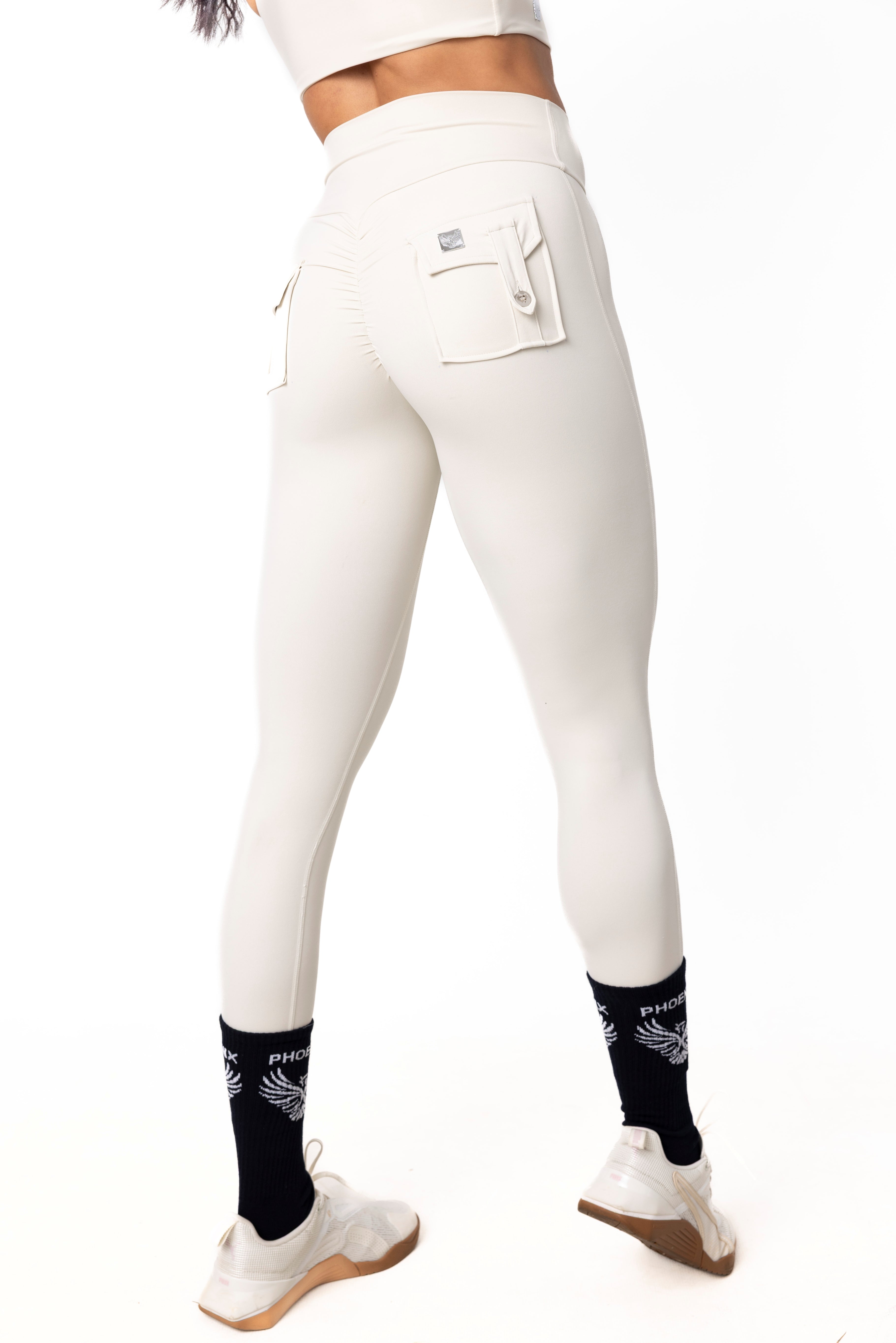 Phoenix Arise Pure  High Waist Cargo Scrunch Pocket Leggings