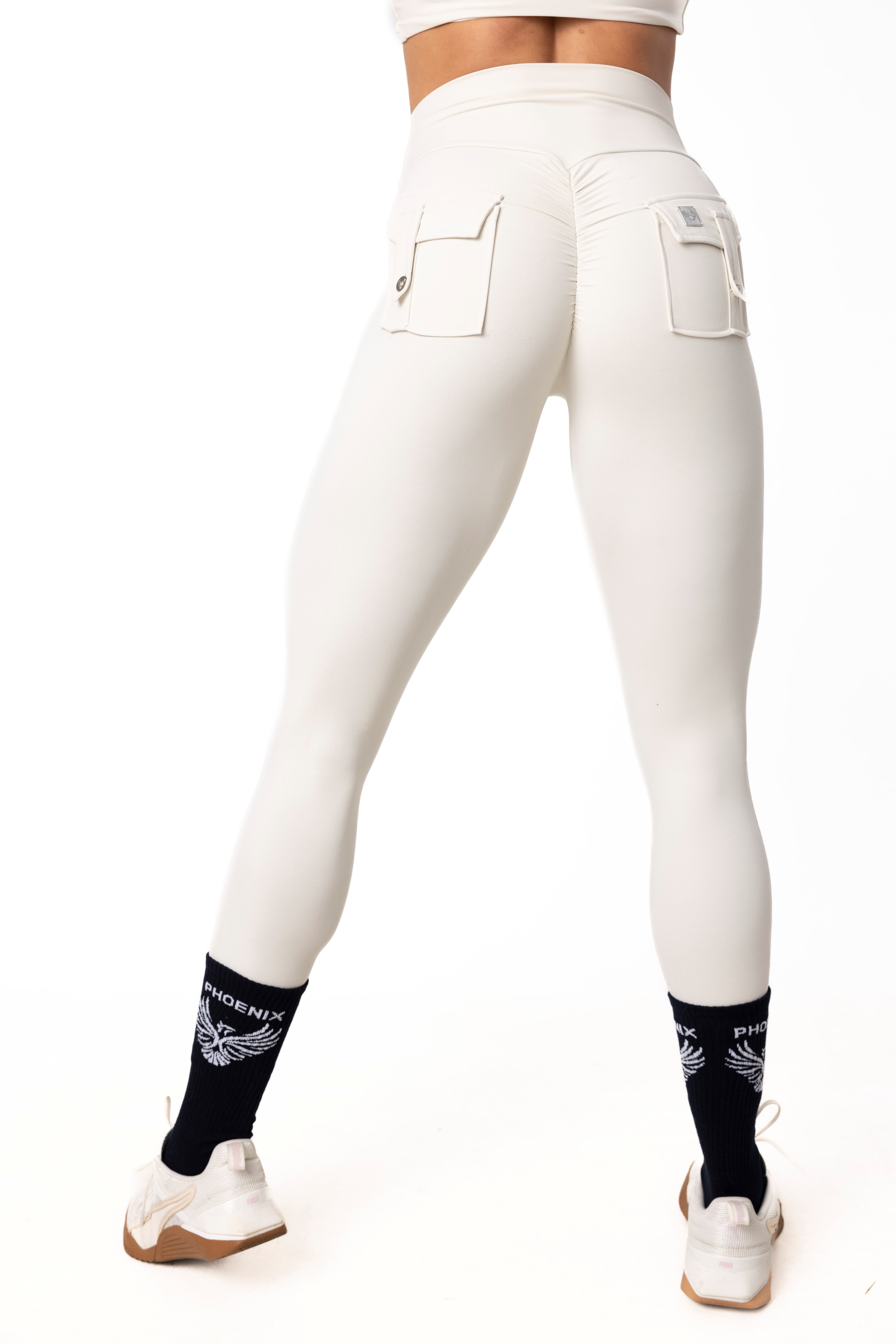 Phoenix Arise Pure  High Waist Cargo Scrunch Pocket Leggings