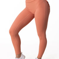 Phoenix Arise Coral High Waist Cargo Scrunch Pocket Leggings
