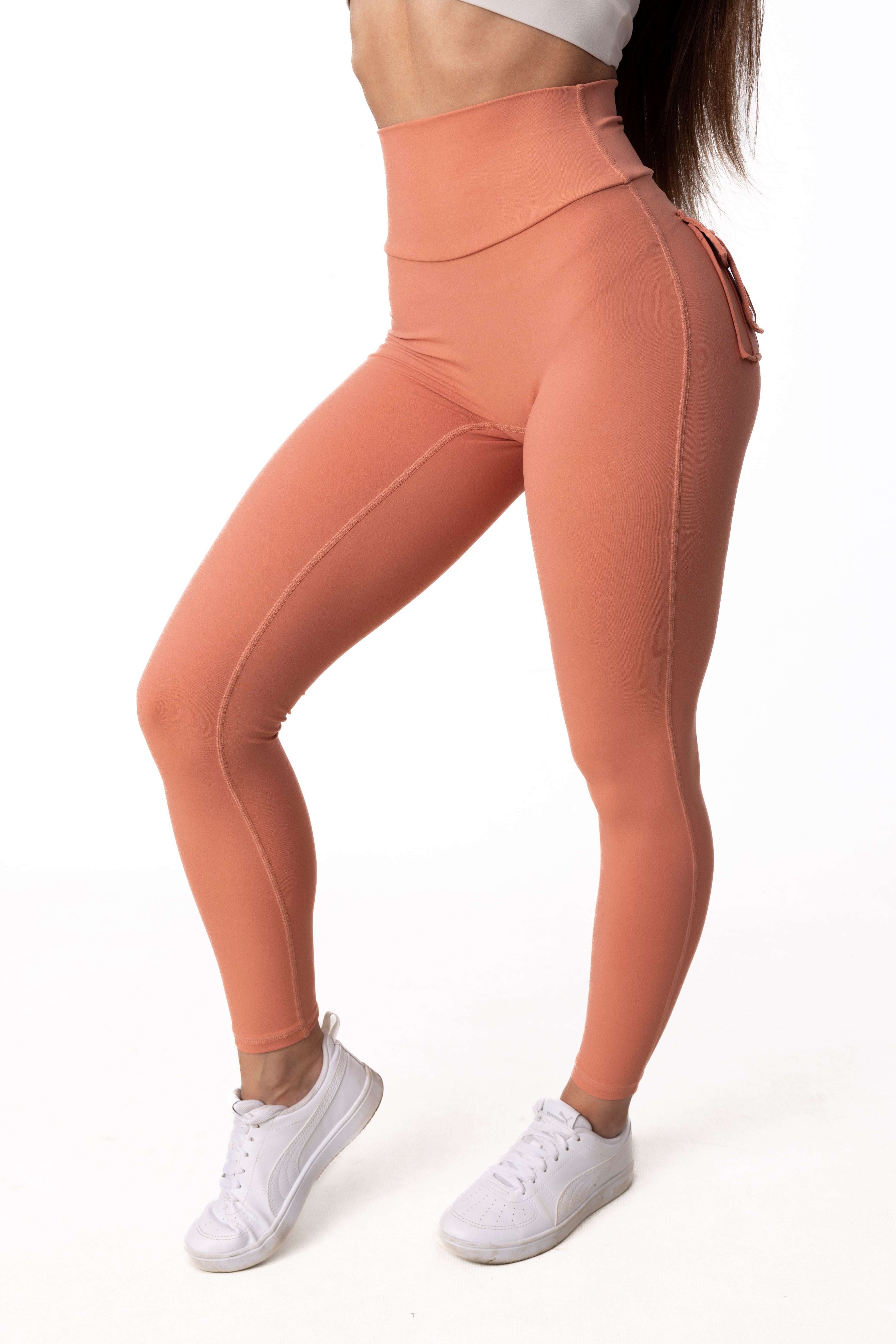 Phoenix Arise Coral High Waist Cargo Scrunch Pocket Leggings