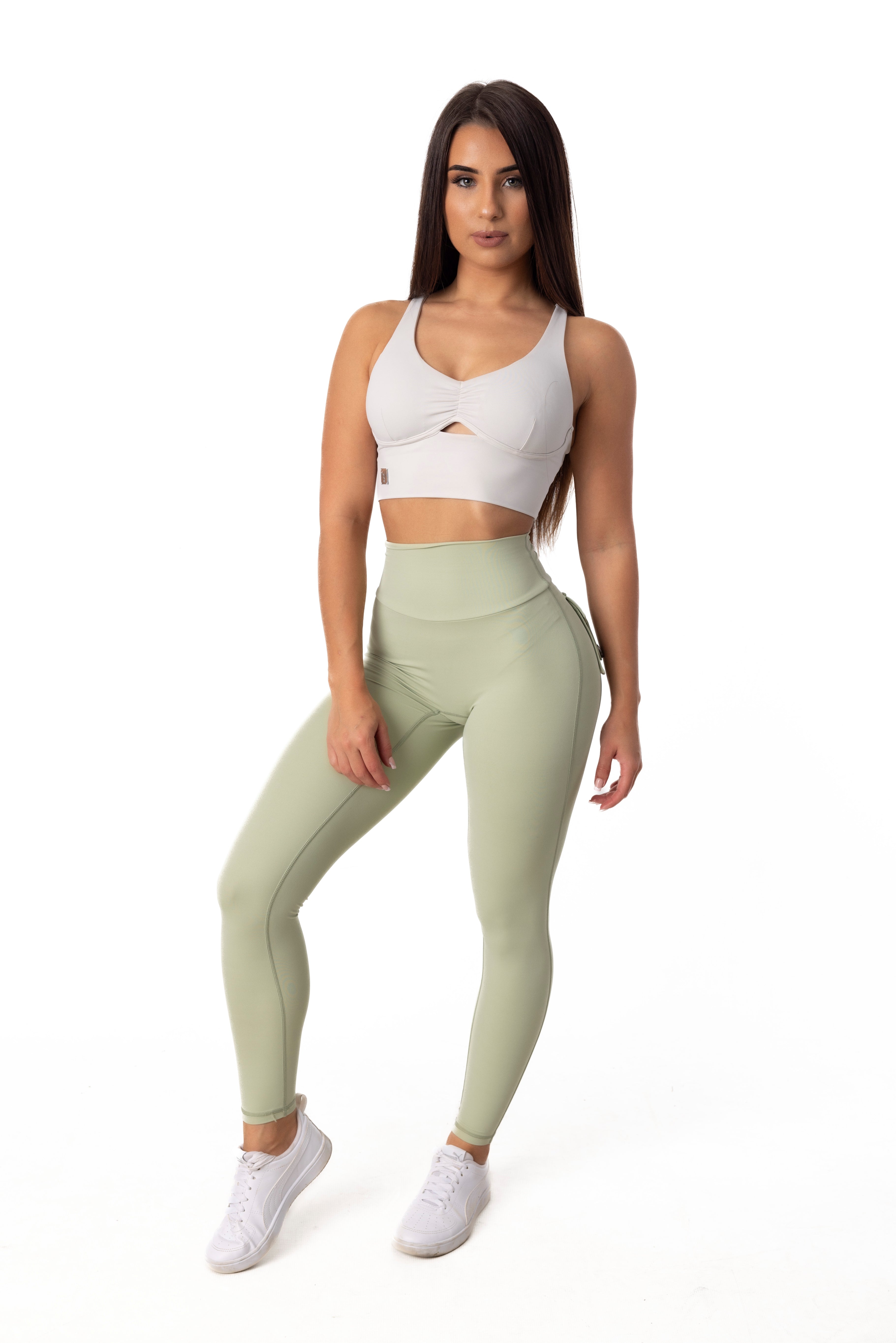 Phoenix Arise Soft Mint High Waist Cargo Scrunch Pocket Leggings