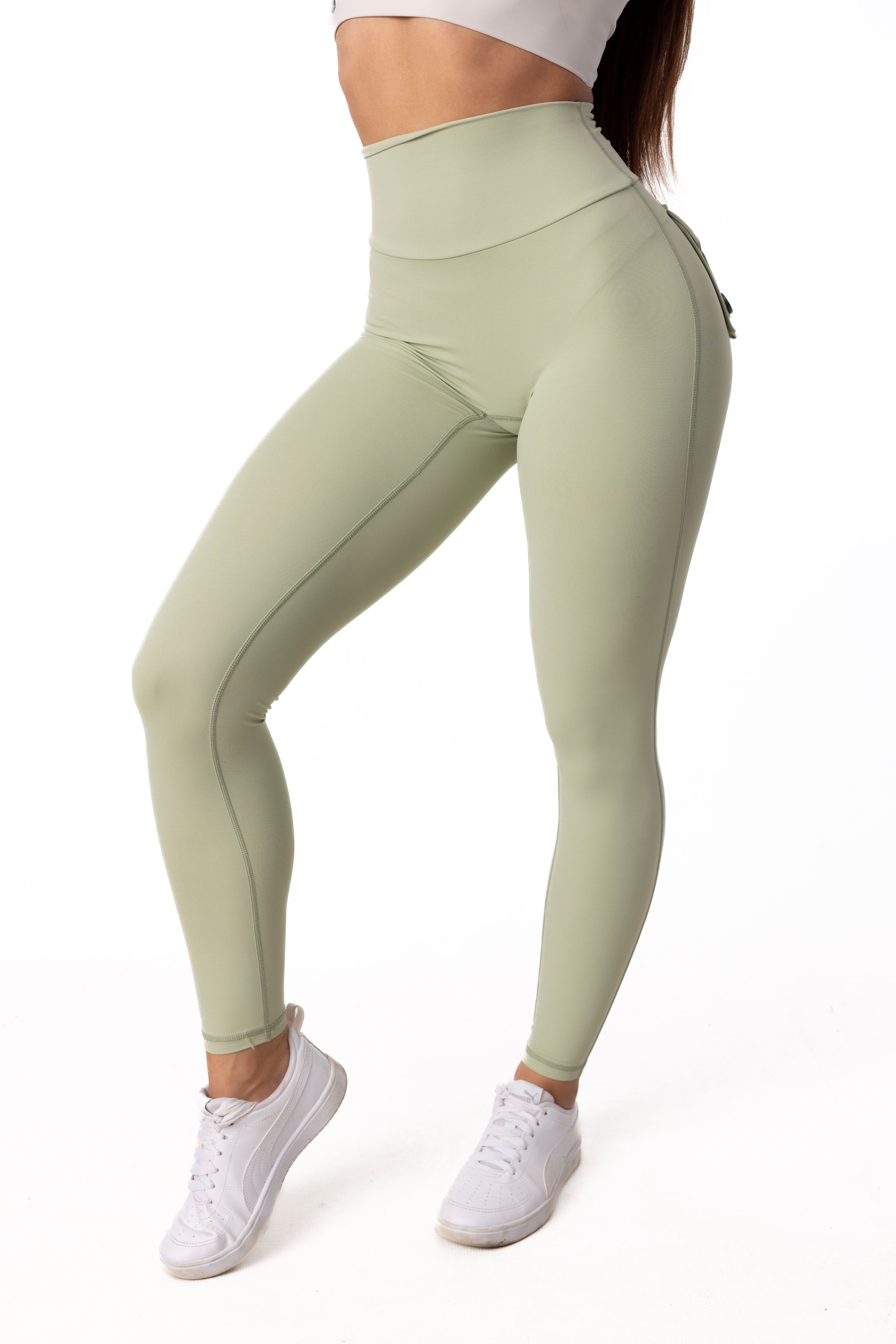 Phoenix Arise Soft Mint High Waist Cargo Scrunch Pocket Leggings