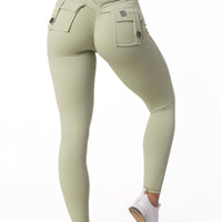 Phoenix Arise Soft Mint High Waist Cargo Scrunch Pocket Leggings