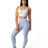 Phoenix Arise Sky Blue High Waist Cargo Scrunch Pocket Leggings