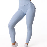 Phoenix Arise Sky Blue High Waist Cargo Scrunch Pocket Leggings