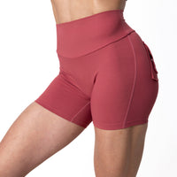 Phoenix Arise Orchid Red Cargo Scrunch Pocket Shorts