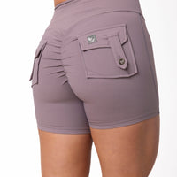 Phoenix Arise Royalty Cargo Scrunch Pocket Shorts