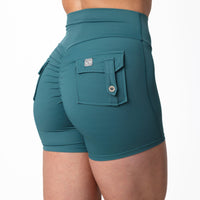 Phoenix Arise Tranquility Cargo Scrunch Pocket Shorts