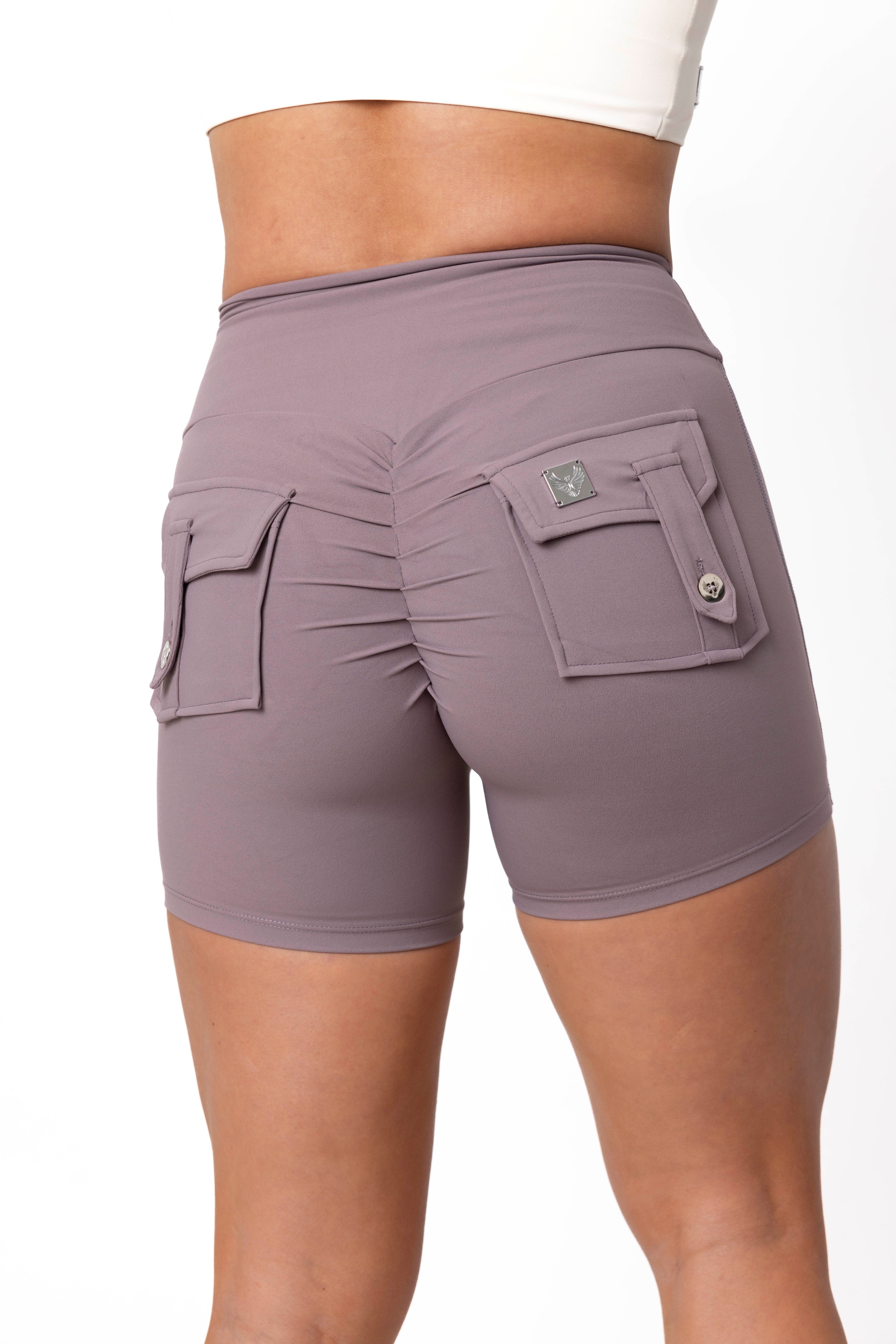 Phoenix Arise Royalty Cargo Scrunch Pocket Shorts